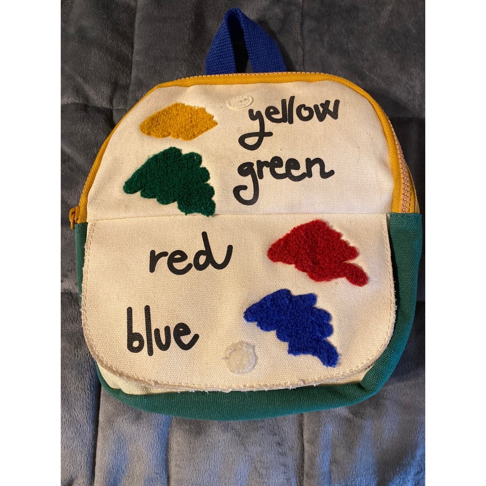 Zara Kids Educational Canvas Backpack Color Shape Weather Interactive Primary